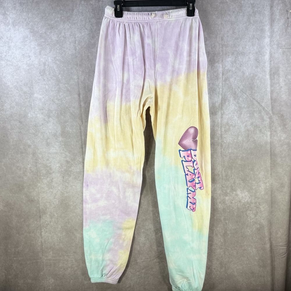 BSR by Samii Ryan‎ Don't Play Me Sweatpants Women Small Tie Dye Multi-Color NWOT